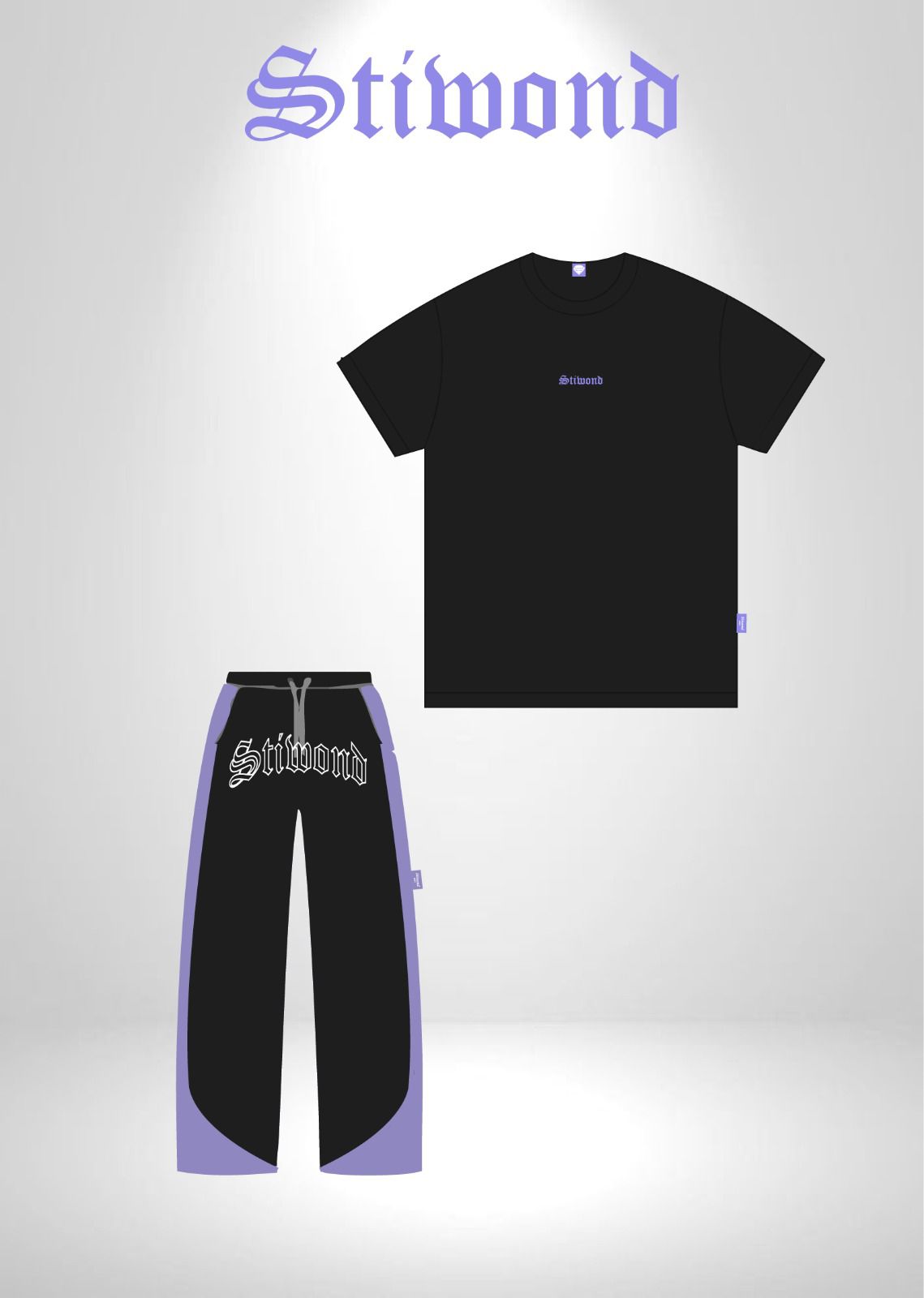 Conjunto Black & Purple Edge